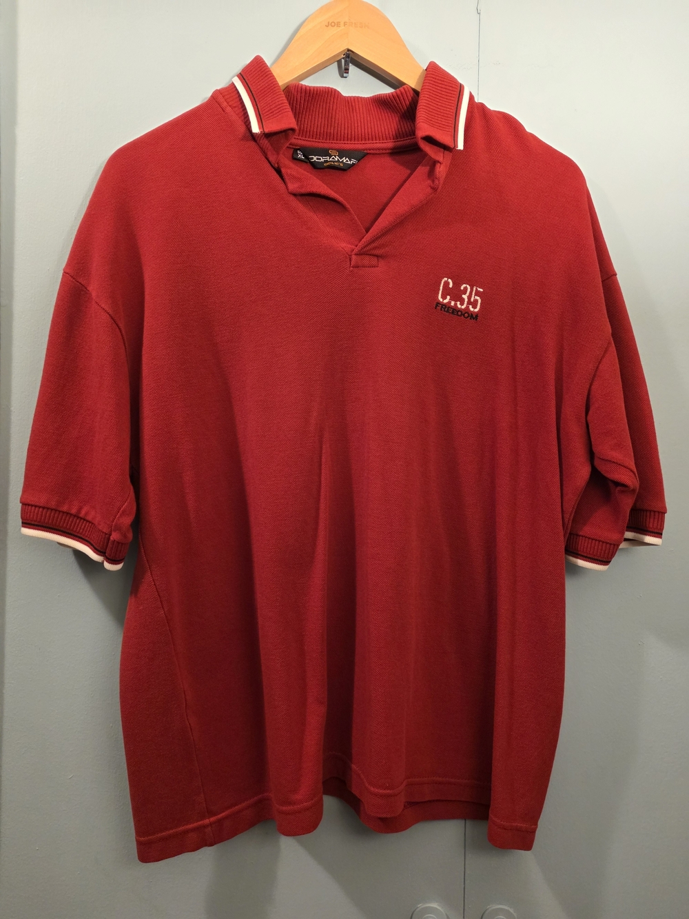 Freedom Red Men's Polo with Contrast Trim